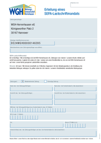 SEPA-Lastschriftmandat 