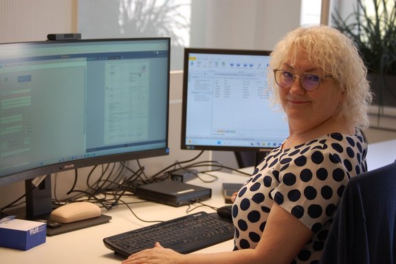 Renata Komenda an ihrem neuen Arbeitsplatz