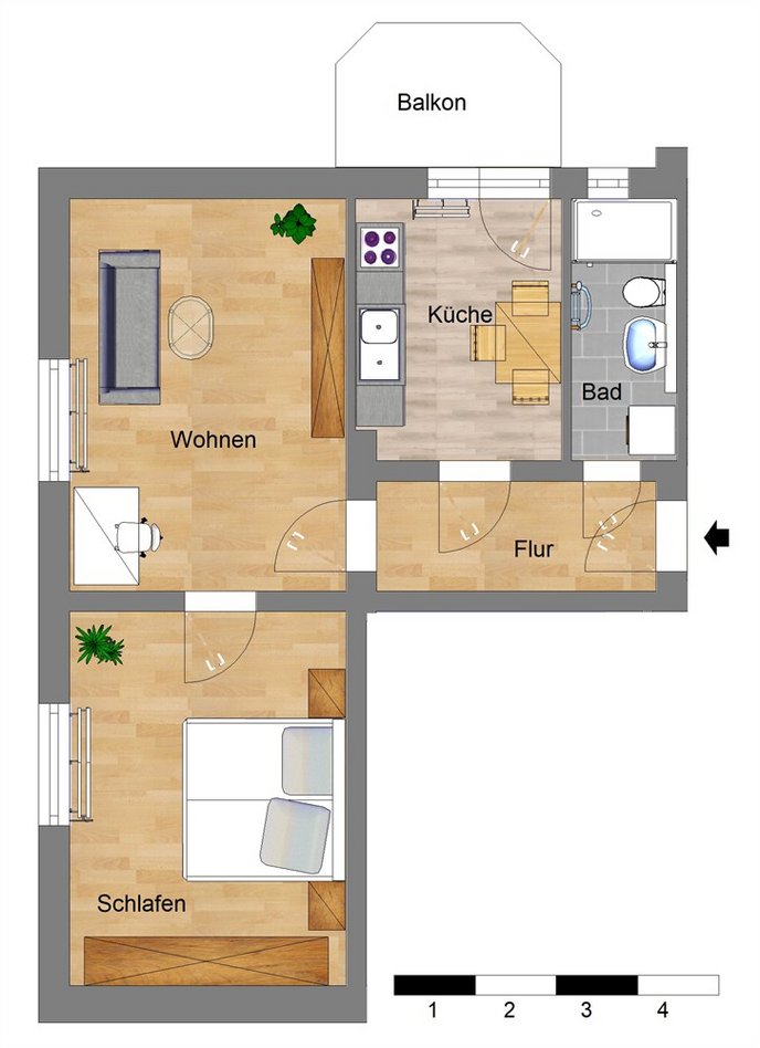 2-Zimmer-Wohnung mit Balkon in Letter - Photo 4