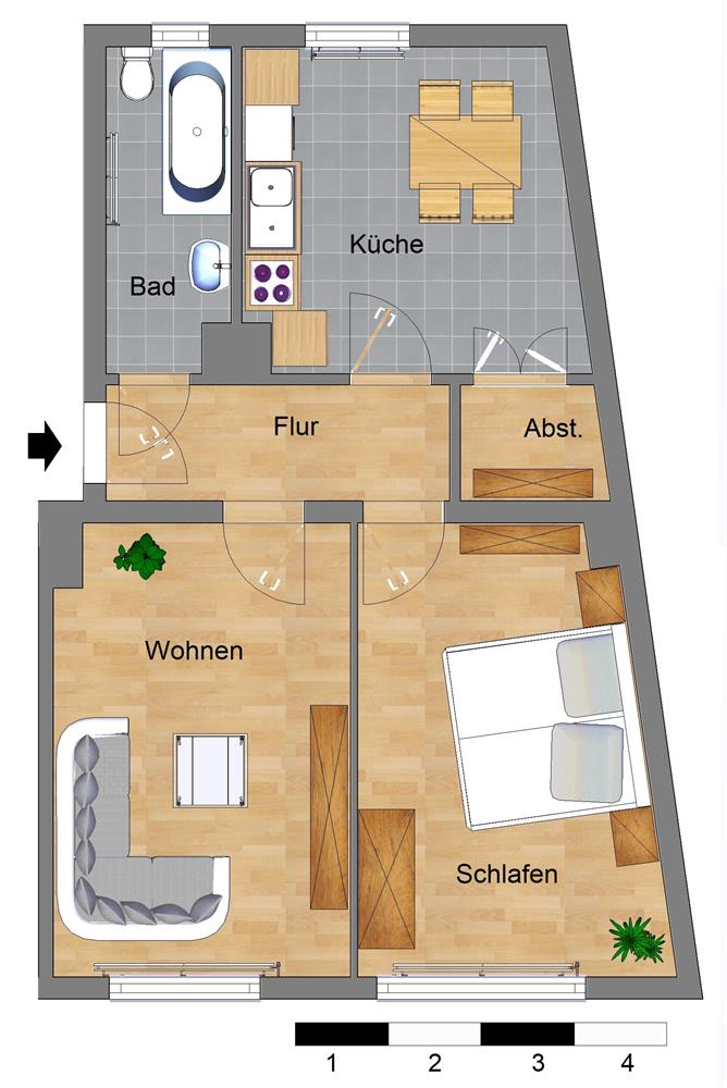 2-Zimmer-Wohnung in der Innenstadt - Foto 3
