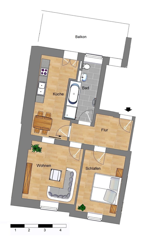 2-Zimmerwohnung mit Balkon in Hannover-Herrenhausen - Photo 5